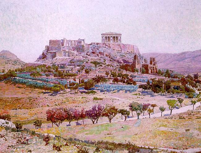 Charles Gifford Dyer Acropolis Germany oil painting art